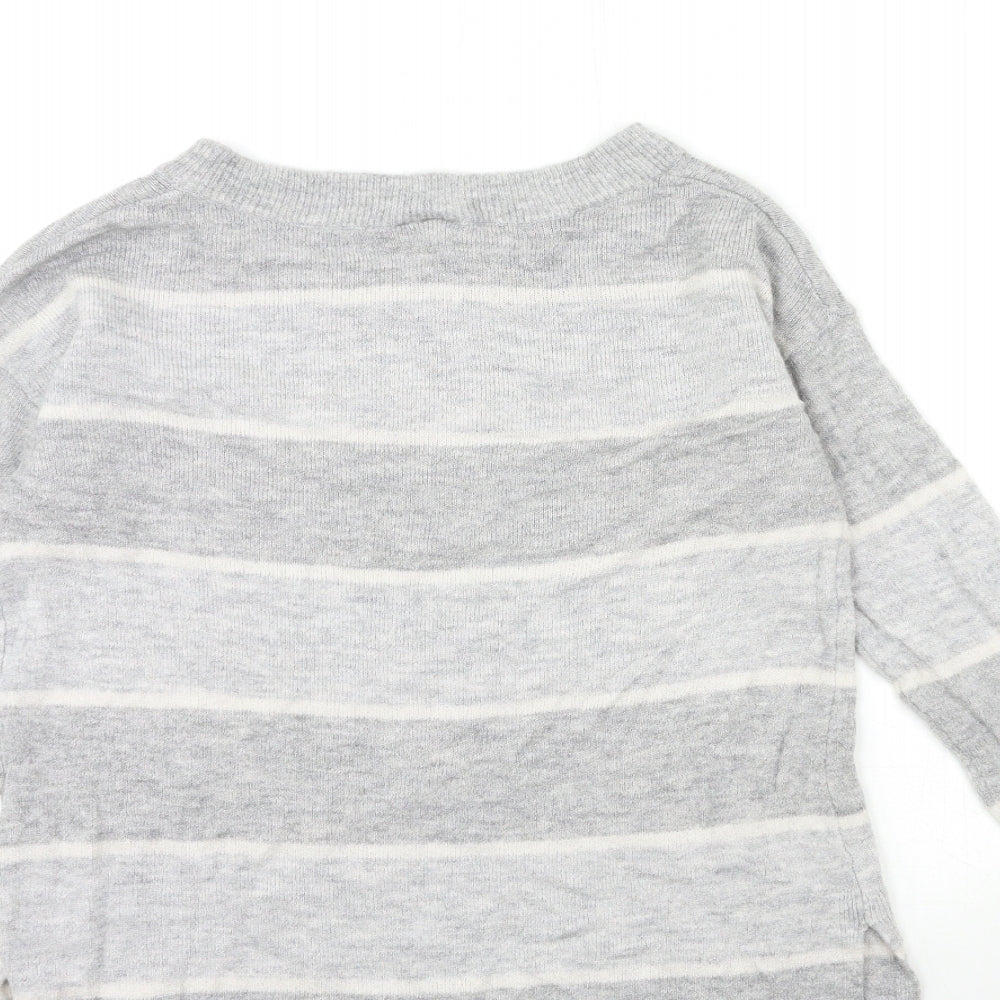 Gap Womens Grey Striped Knit Pullover Jumper Size M