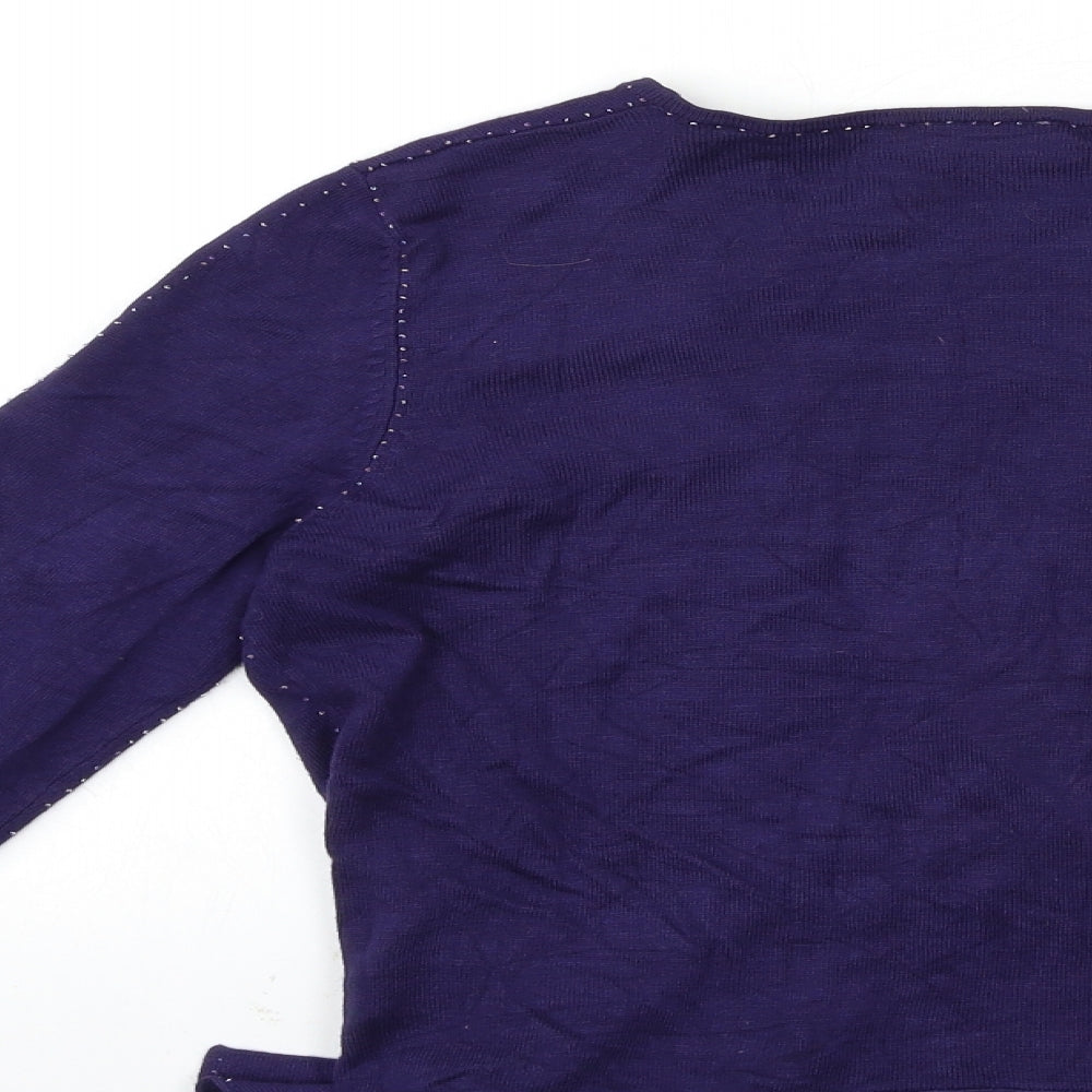Womens UK Size M inwear Blue Cardigan Jumper