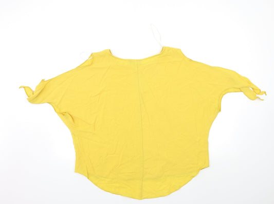 Womens UK Size 10 New Look Yellow Basic Blouse