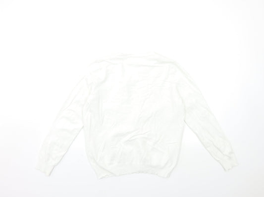 Womens UK Size L savida White Cardigan Jumper