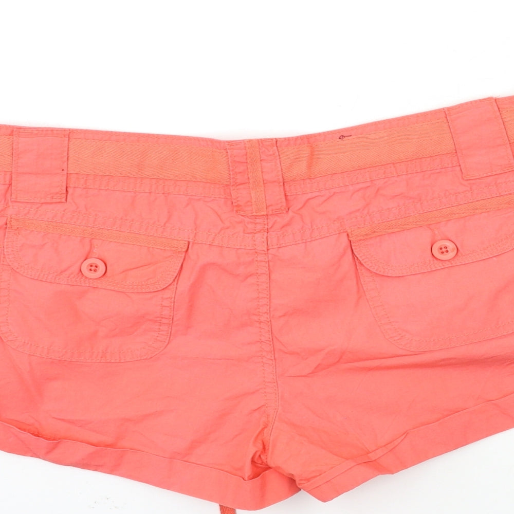Denim & Co. Womens Orange Hot Pants Shorts Size 12