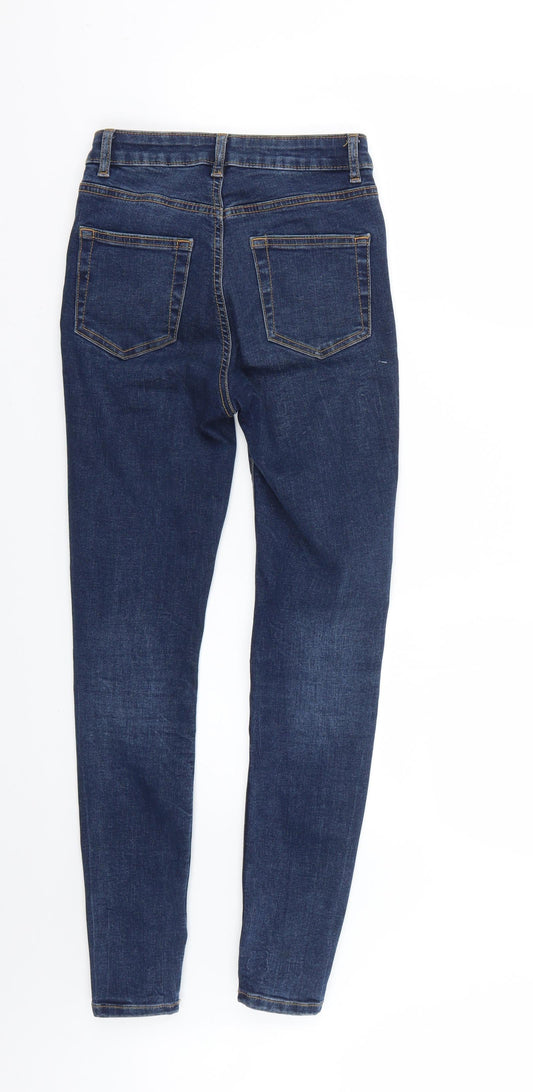 Denim & Co. Womens Blue Skinny Jeans Size 6 L27 in