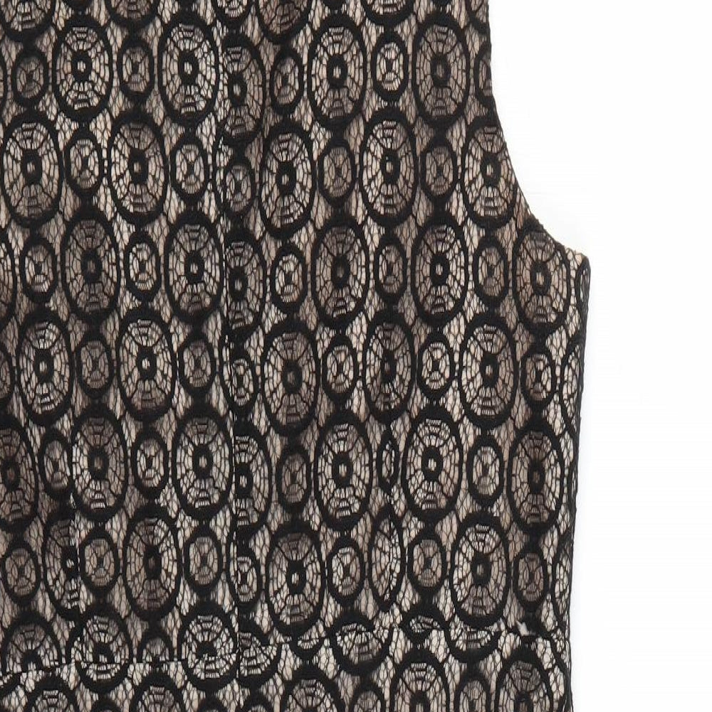 F&F Womens Brown Geometric Bodycon Size 12