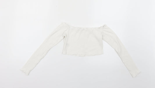 SheIn Womens White Basic Blouse Size XS