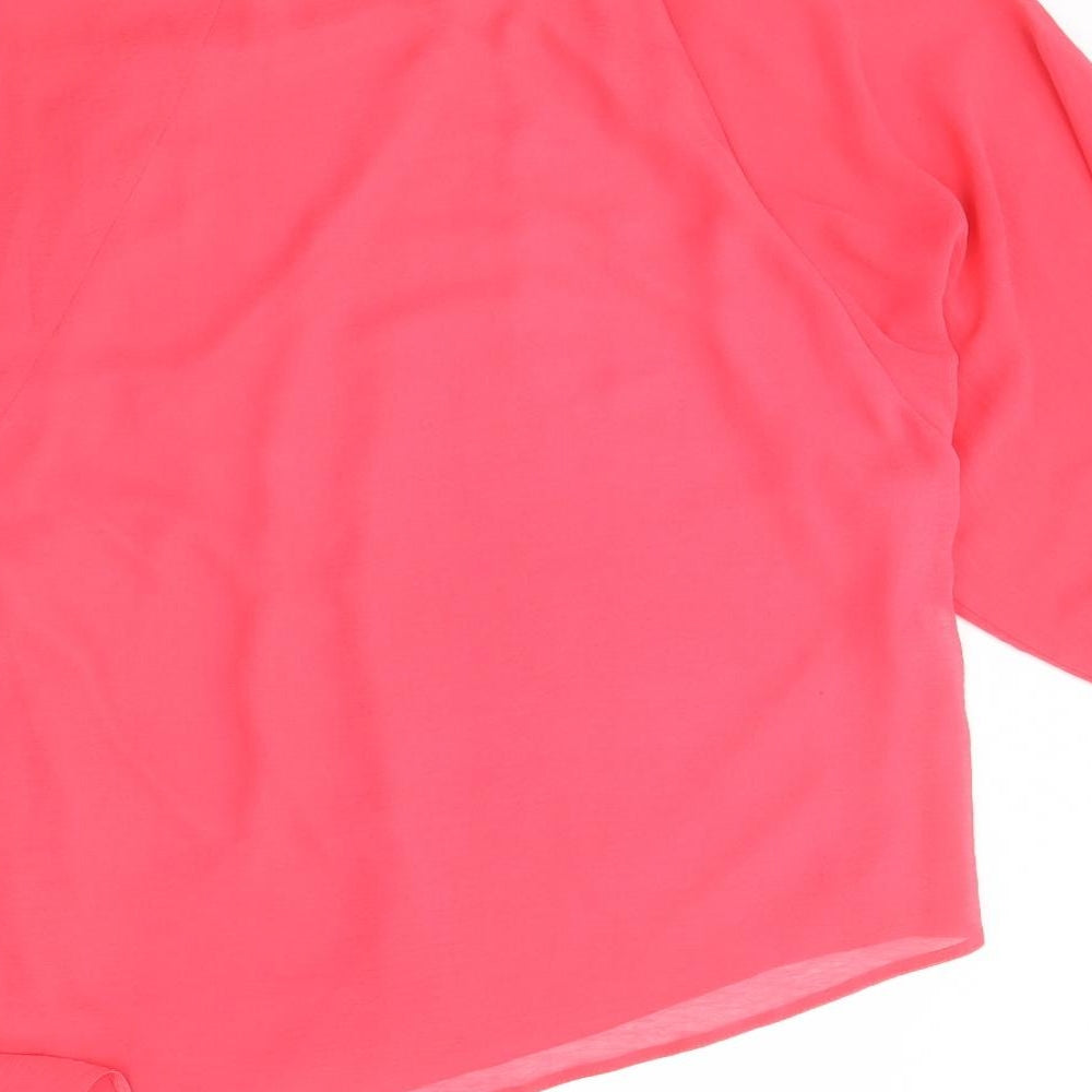 Simon Jefferey Womens Pink Basic Blouse Size 10