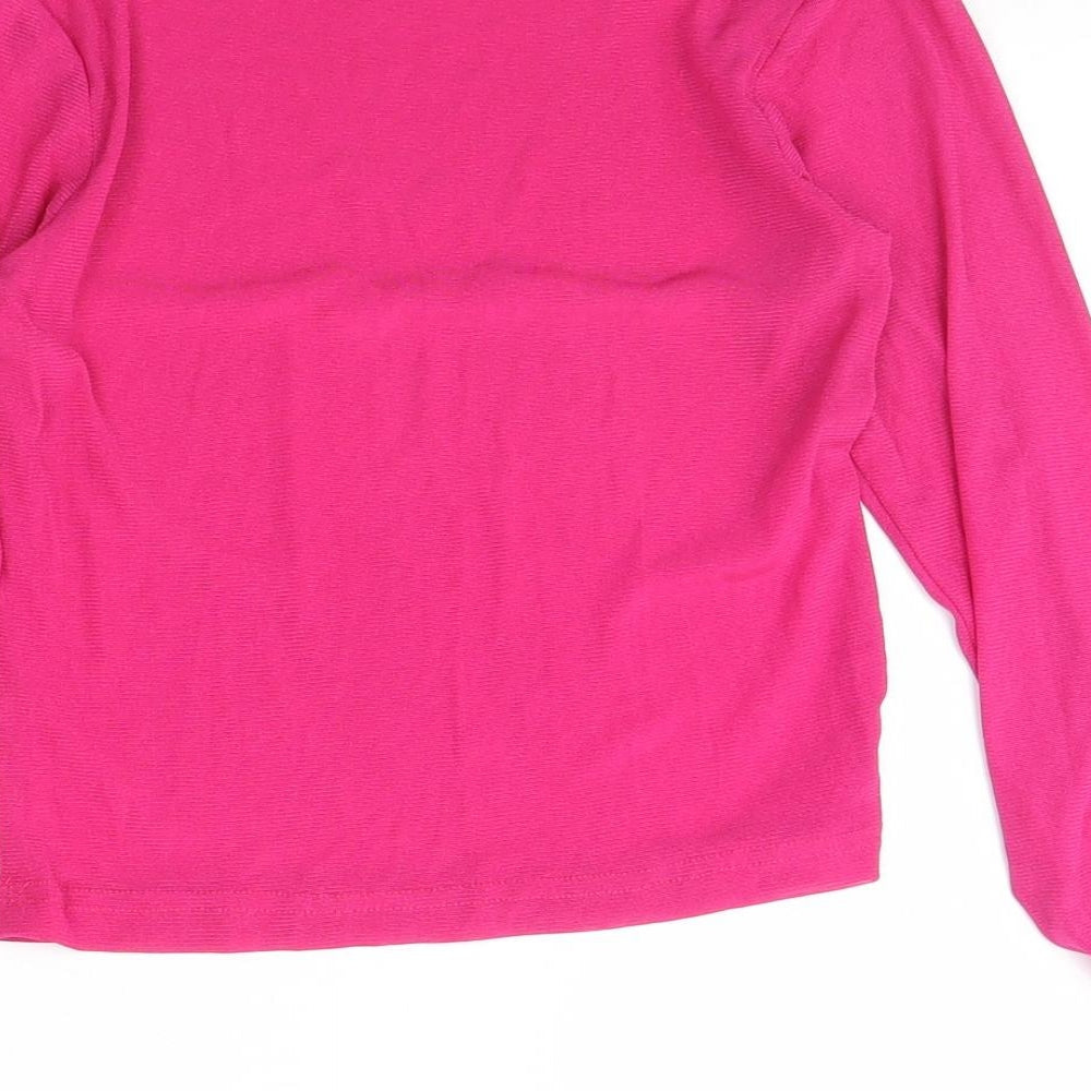 Womens UK Size 8 Preworn Pink Basic Blouse