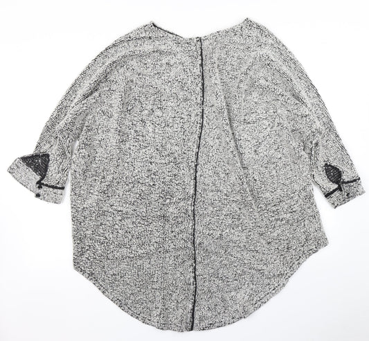 Preworn Womens Grey Basic T-Shirt Size 12
