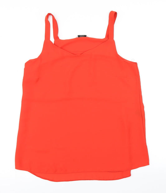 Papaya Womens Red Basic Blouse Size 10