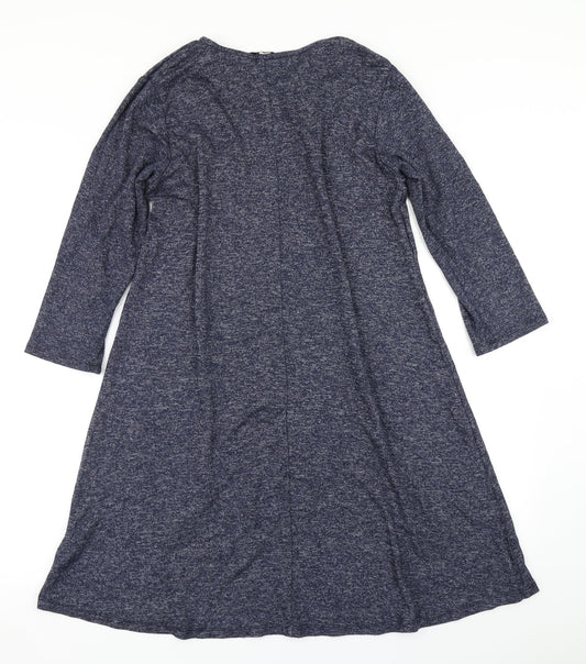Back view of Tu women’s blue a-line, size UK 12