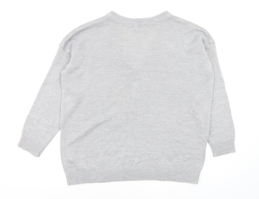 Womens UK Size 16 Onfire Grey Pullover Jumper