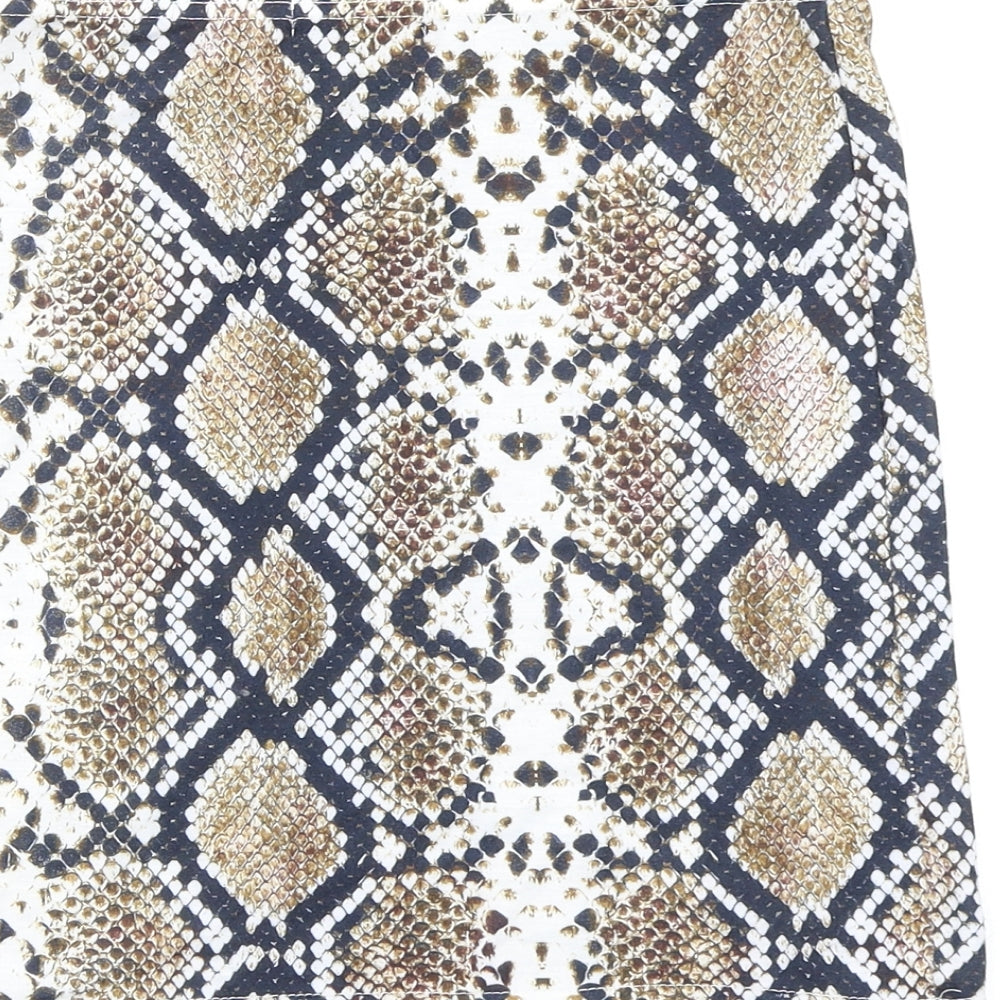 PLT Womens Multicoloured Geometric Flare Skirt Size 10 - Stretch waistband