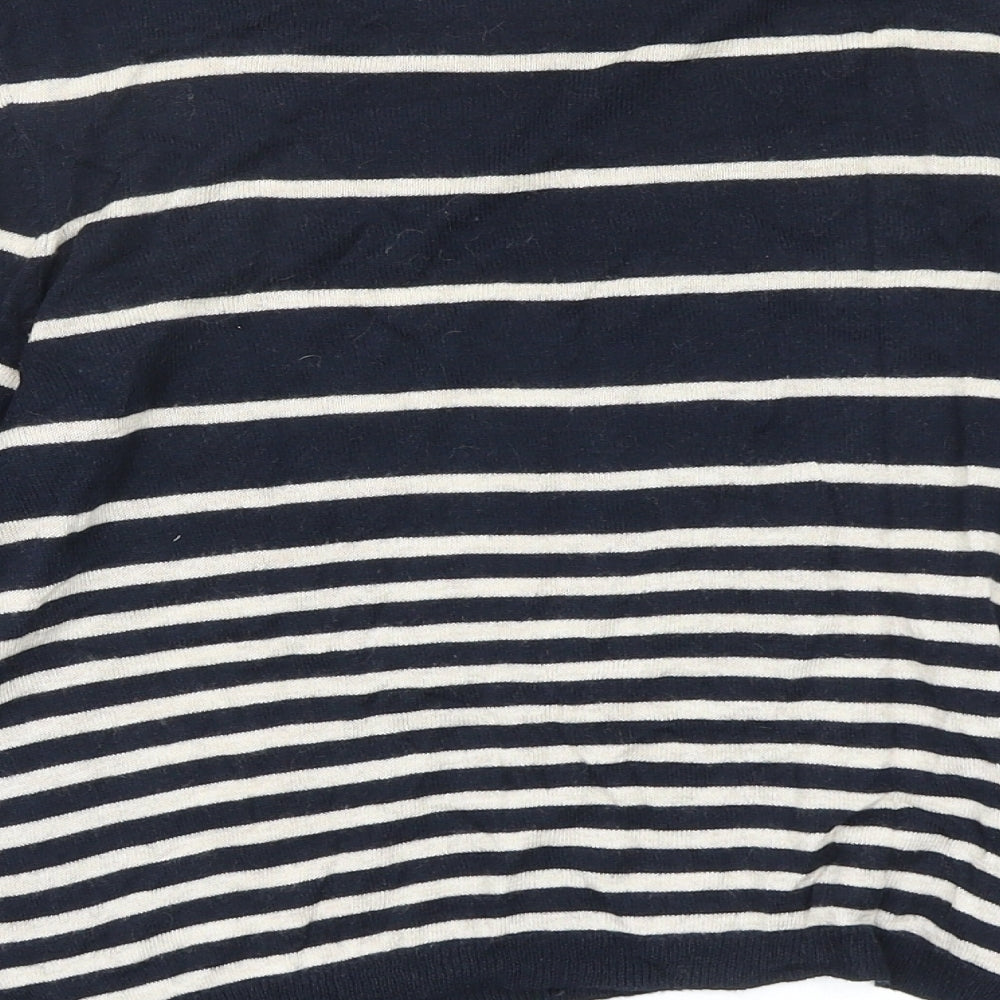 warehousse Womens Multicoloured Striped Basic T-Shirt Size 10