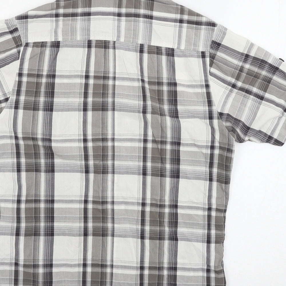 Mens UK Size S Topshop Grey Button-Up Short Sleeve Casual Shirt