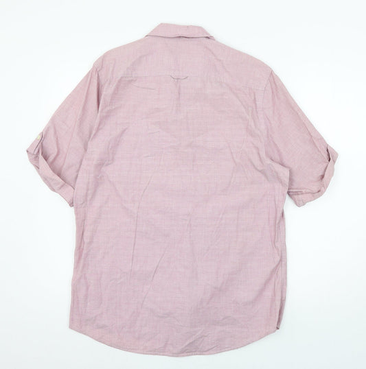 Topman Mens Pink Button-Up Size L