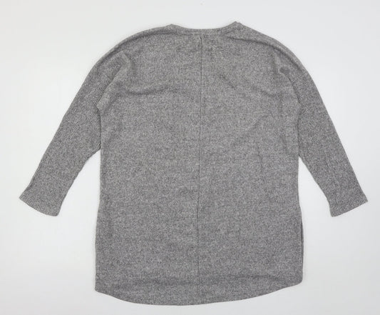 George Womens Grey Knit Pullover Jumper Size M