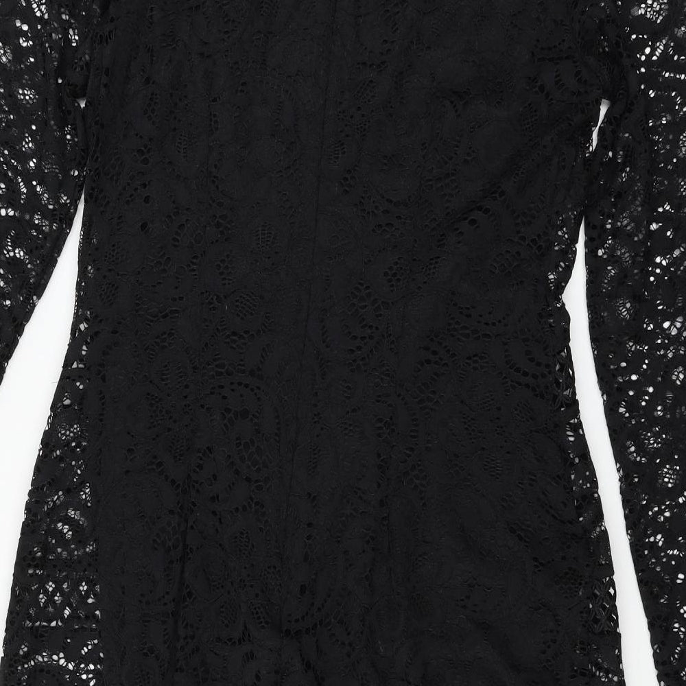 George Womens Black Lace Bodycon Size 12