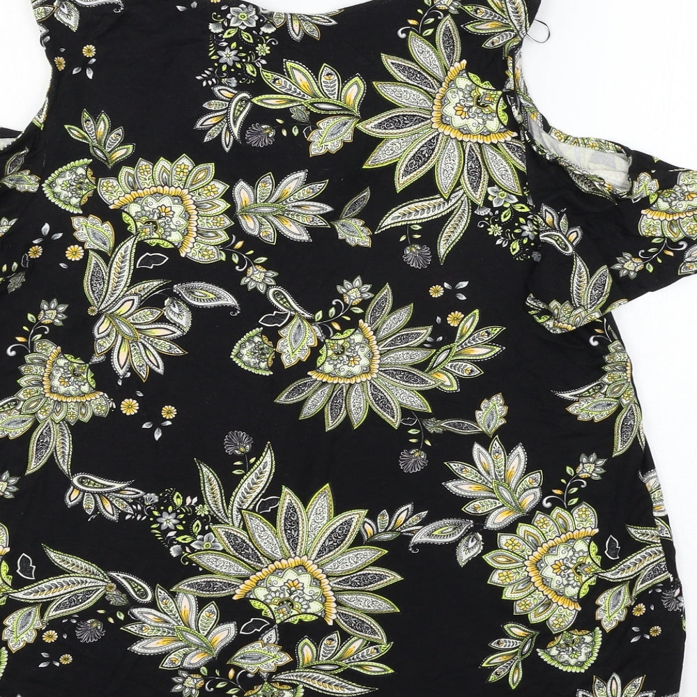 Womens UK Size 12 Preworn Black Basic Blouse