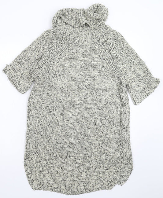 New Look Womens Grey Knit Jumper Dress Size L