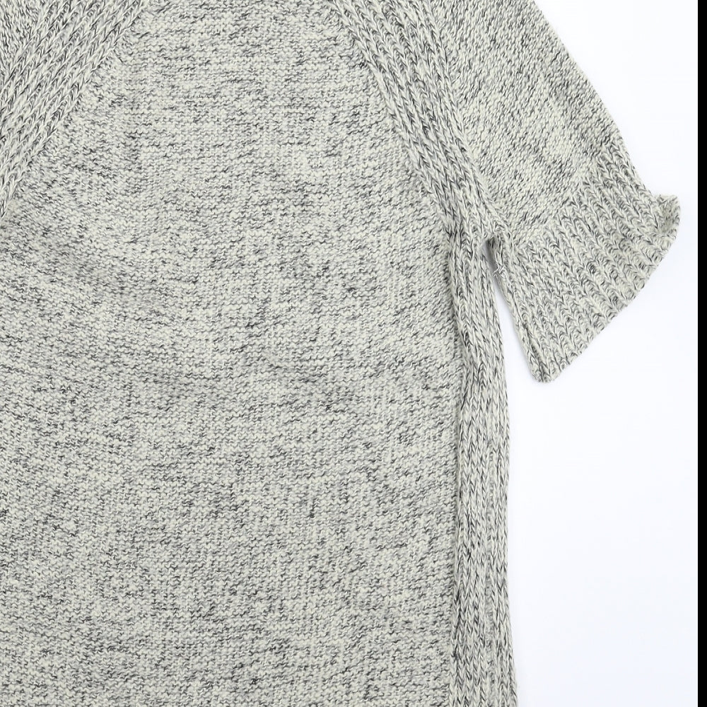 Brand and care label for New Look women’s grey knit jumper dress, size L
