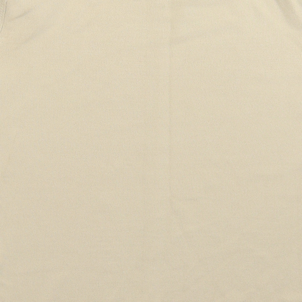 Frank Saul Womens Beige Knit Pullover Jumper Size L