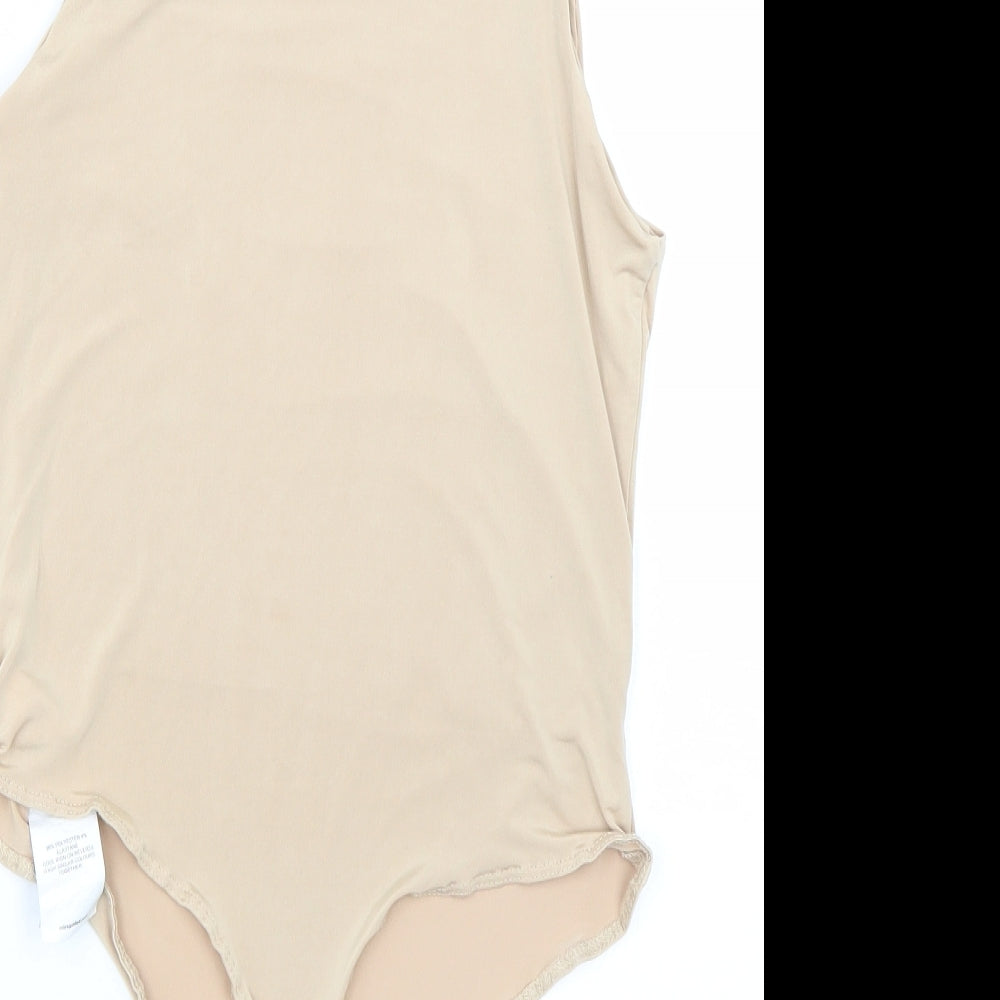 Missguided Womens Beige   Catsuit One-Piece Size 12