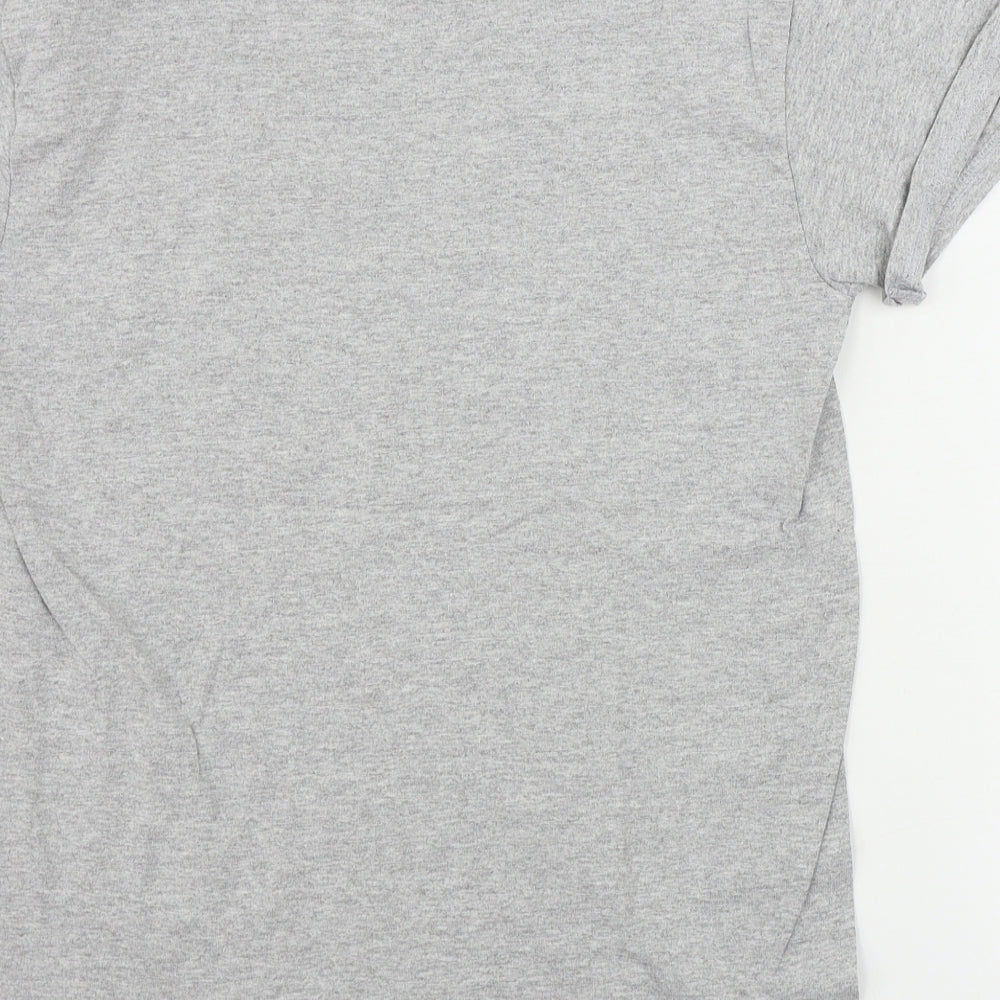 Womens UK Size S Gildan Grey Basic T-Shirt