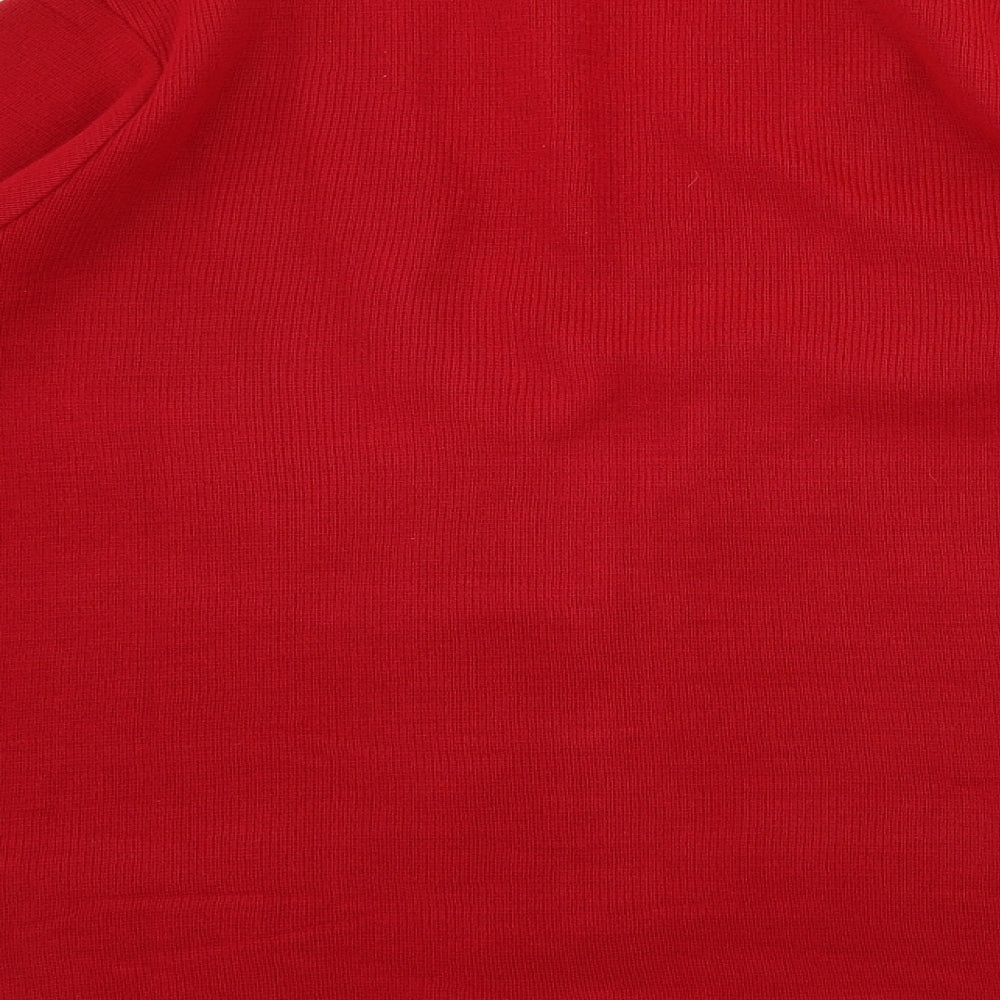 Womens UK Size M bm collection Red Cardigan Jumper