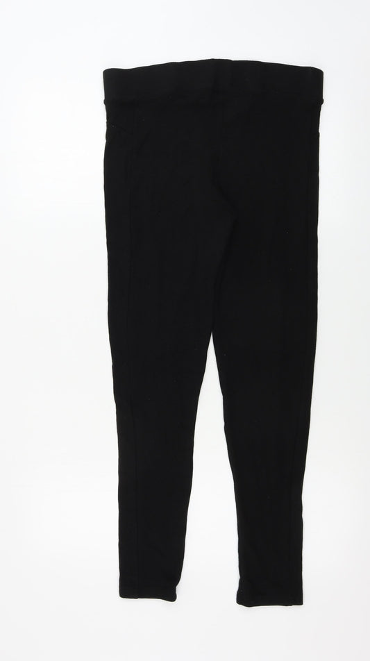 Womens UK Size 12 Topshop Regular Fit Black Trousers