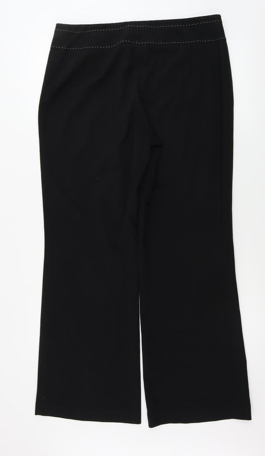 Womens UK Size 14 Marks and Spencer Regular Fit Black Trousers