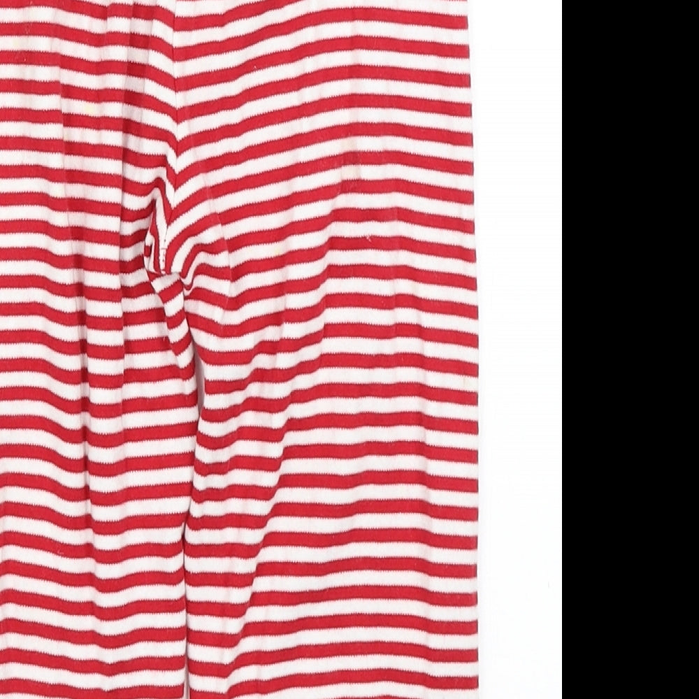 Preworn Girls Red Striped Capri Pyjama Pants Size 3-4 Years