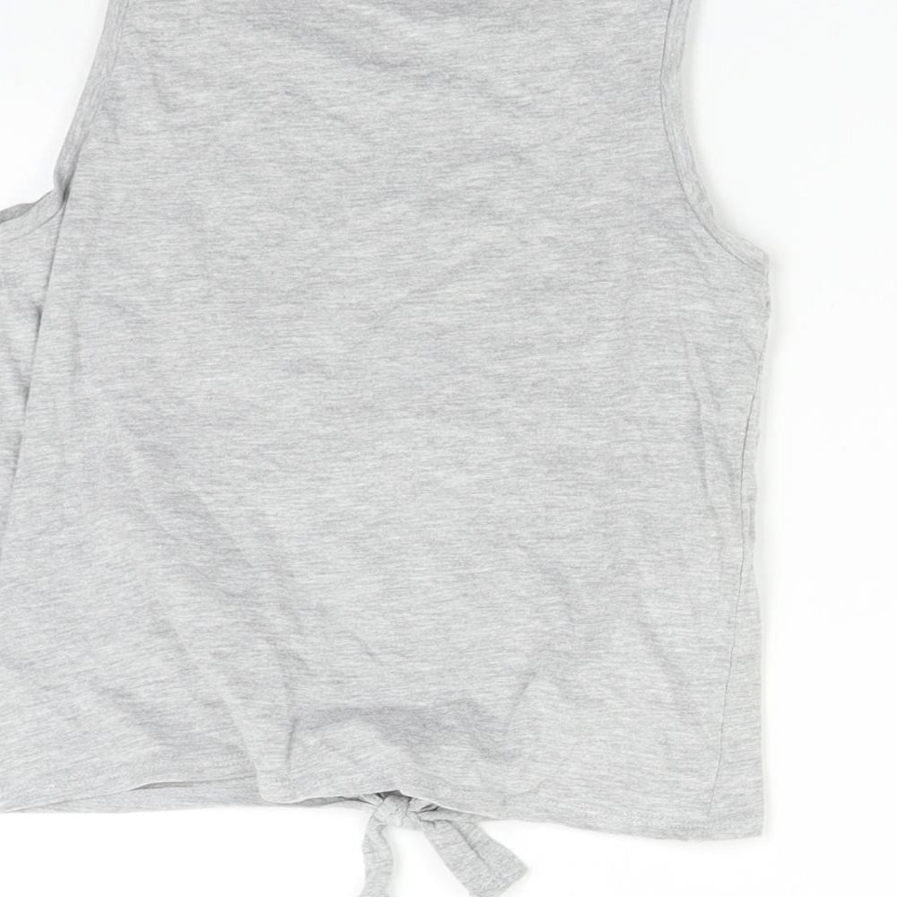 Pep & Co Girls Grey Basic Tank Size 9-10 Years - Flamingo Paradise