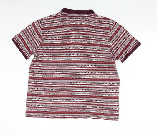 Sandstone & Co Mens Red Striped Polo Size M