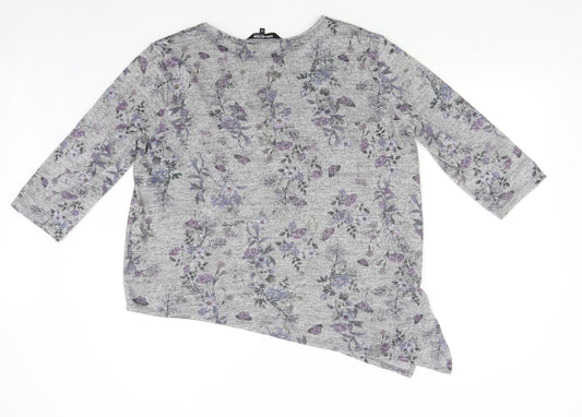 Womens UK Size 16 Debenhams Grey Pullover Jumper