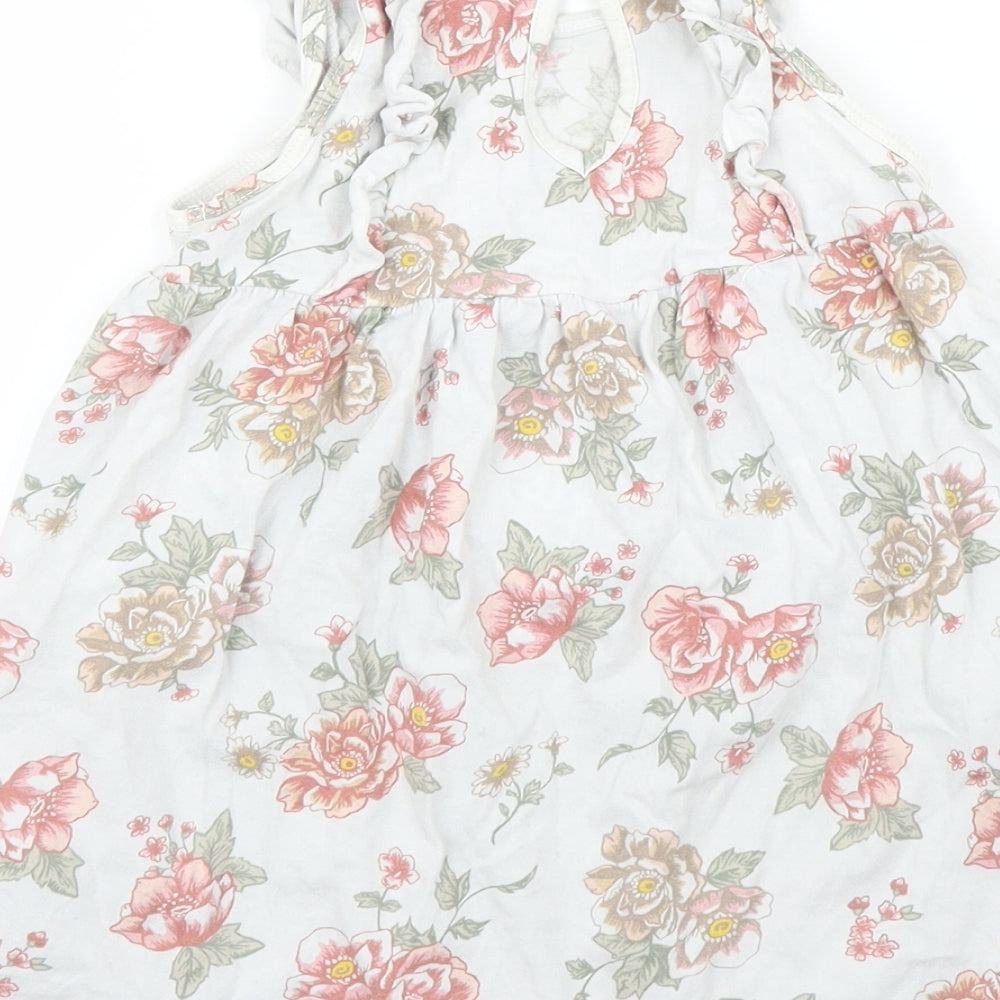 H&M Girls Grey Floral A-Line Size 18-24 Months