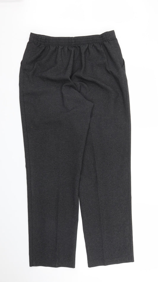 Womens UK Size M Preworn Regular Fit Grey Trousers