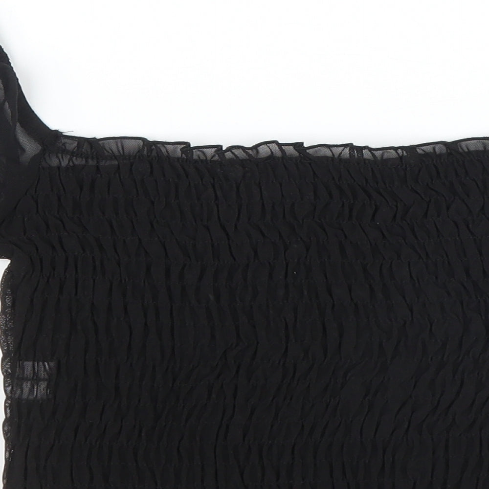 Womens UK Size 6 River Island Black Basic Blouse