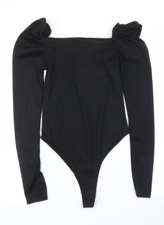 PRETTYLITTLETHING Womens Black   Leotard One-Piece Size 6