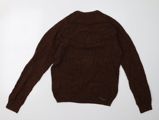 Primark Mens Brown Knit Pullover Sweatshirt Size M