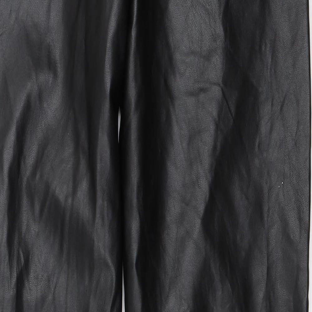 Womens UK Size 8 Missguided Regular Fit Black Trousers