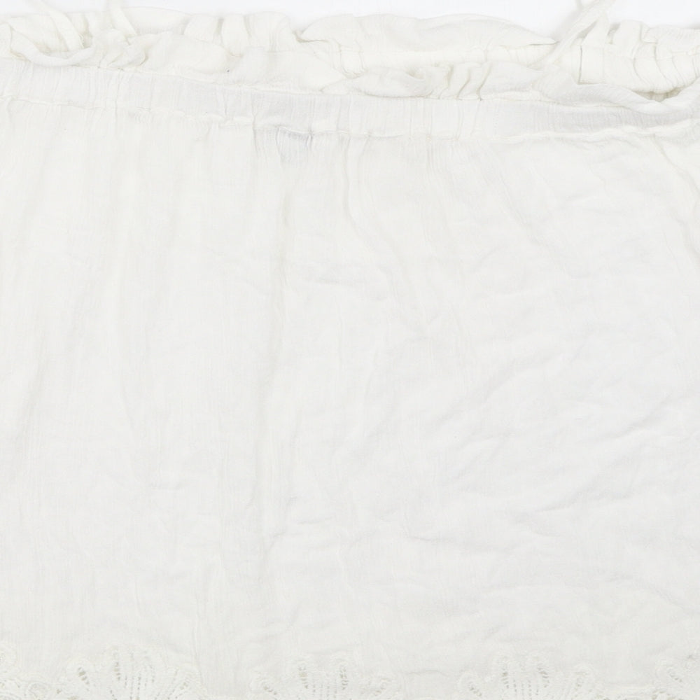 Womens UK Size 10 River Island White Basic Blouse