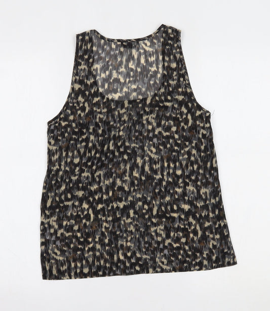 Womens UK Size 8 Topshop Brown Basic Tank
