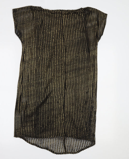 River Island Womens Gold T-Shirt Dress Size 8