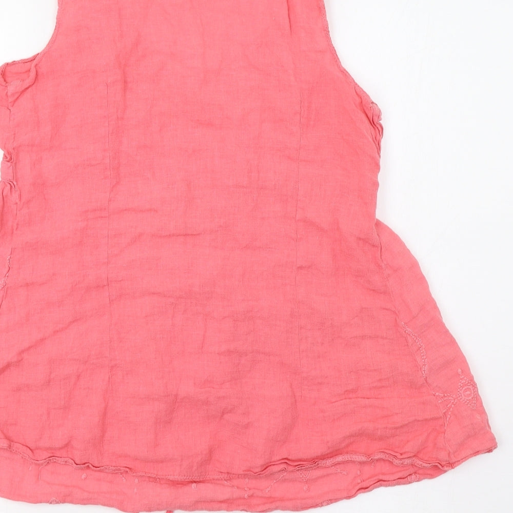 Womens UK Size 12 M&S Pink Basic Tank