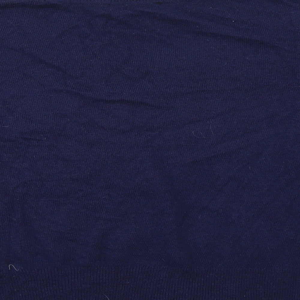 Womens UK Size 16 M&S Black Henley Jumper