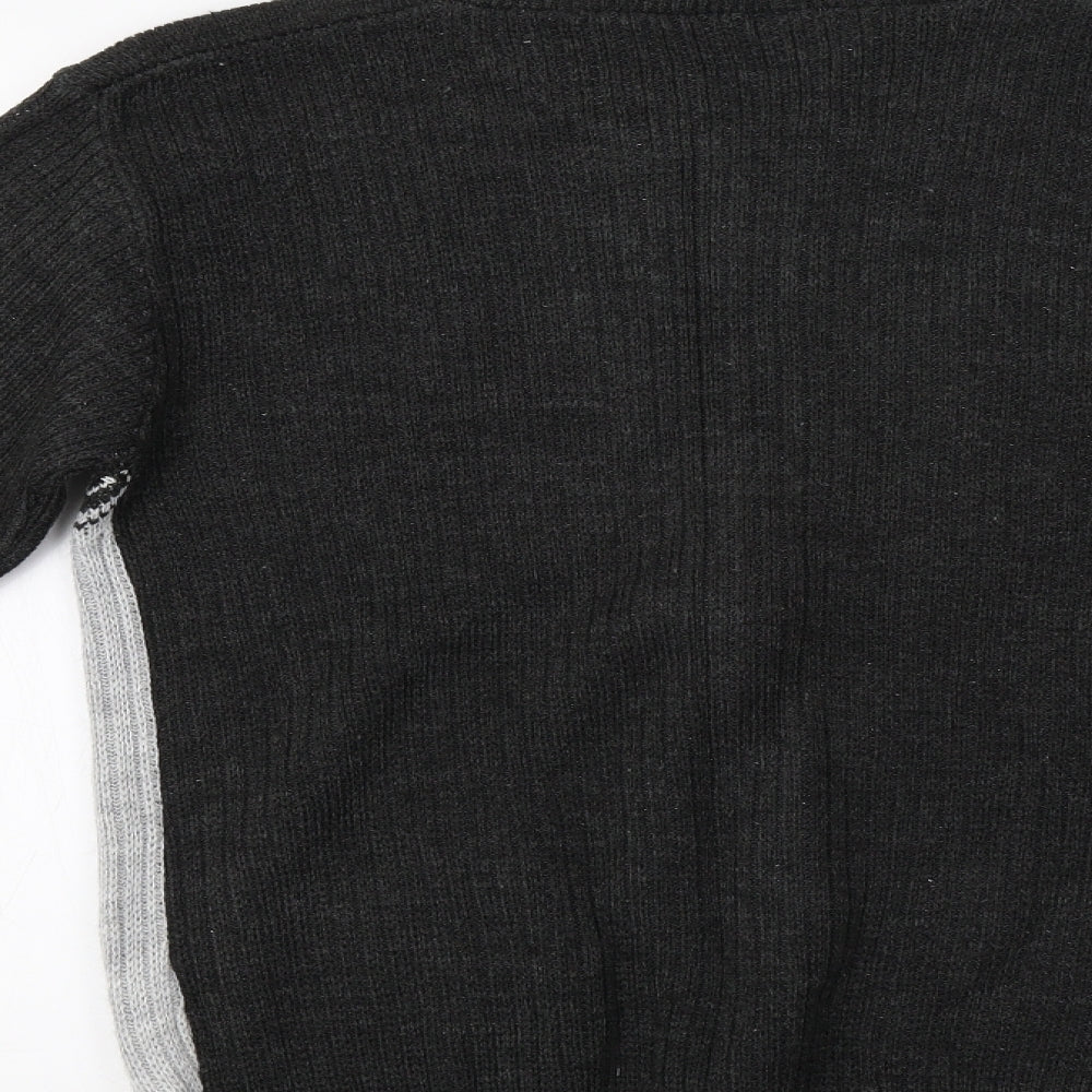 Preworn Mens Grey Geometric Full Zip Jumper Size M