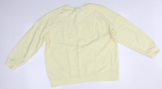 F&F Womens Yellow Pullover Jumper Size 14