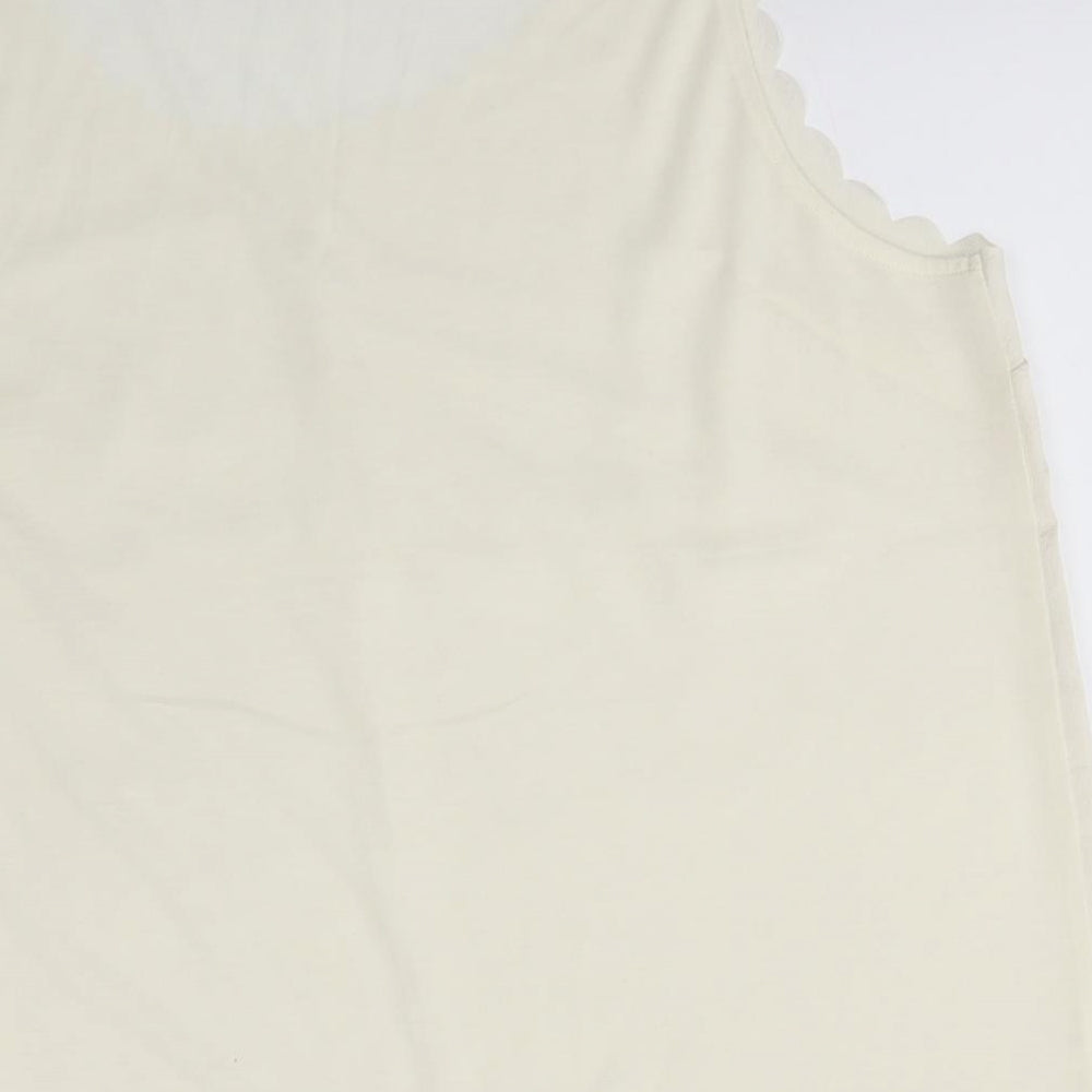 Womens UK Size L H&M Ivory Basic Blouse