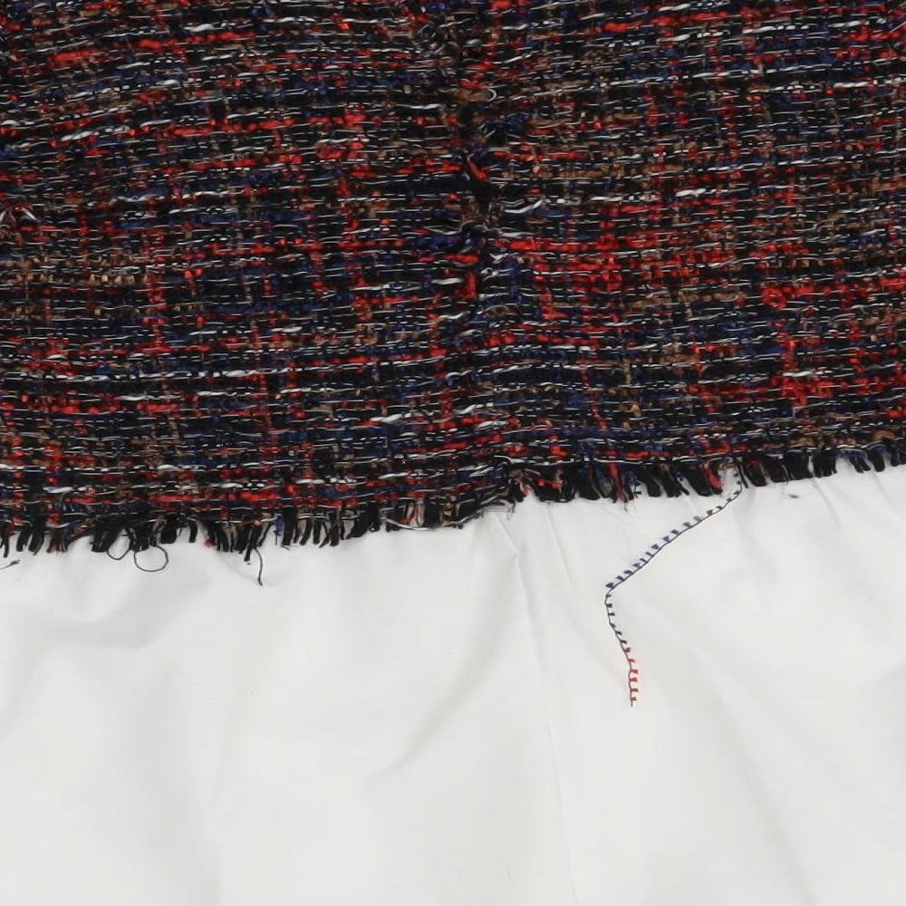 Womens UK Size S Zara Multicoloured Basic Blouse