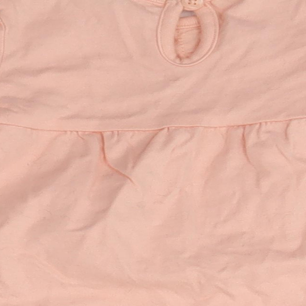 Brand and care label for George Baby Pink Basic Blouse, size 0-3, Months