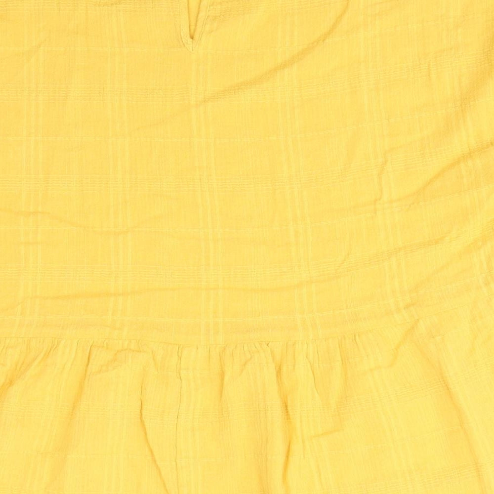 Womens UK Size 14 Matalan Yellow Basic Blouse